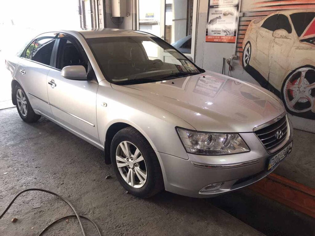 Удаление и отключение катализатора на Hyundai Sonata 2.0 i 2008