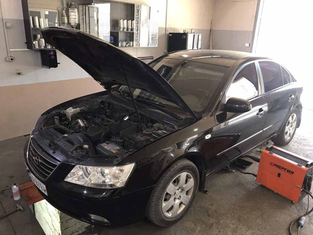 Удаление и отключение катализатора на Hyundai Sonata 2.0 i 2008