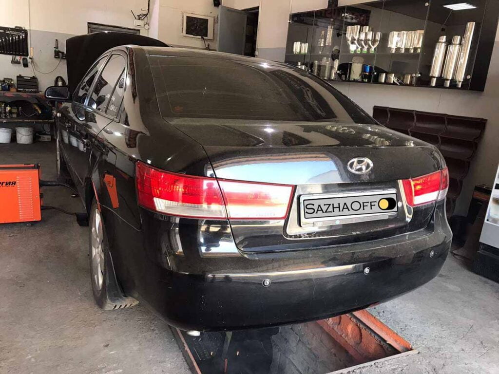 Удаление и отключение катализатора на Hyundai Sonata 2.0 i 2008