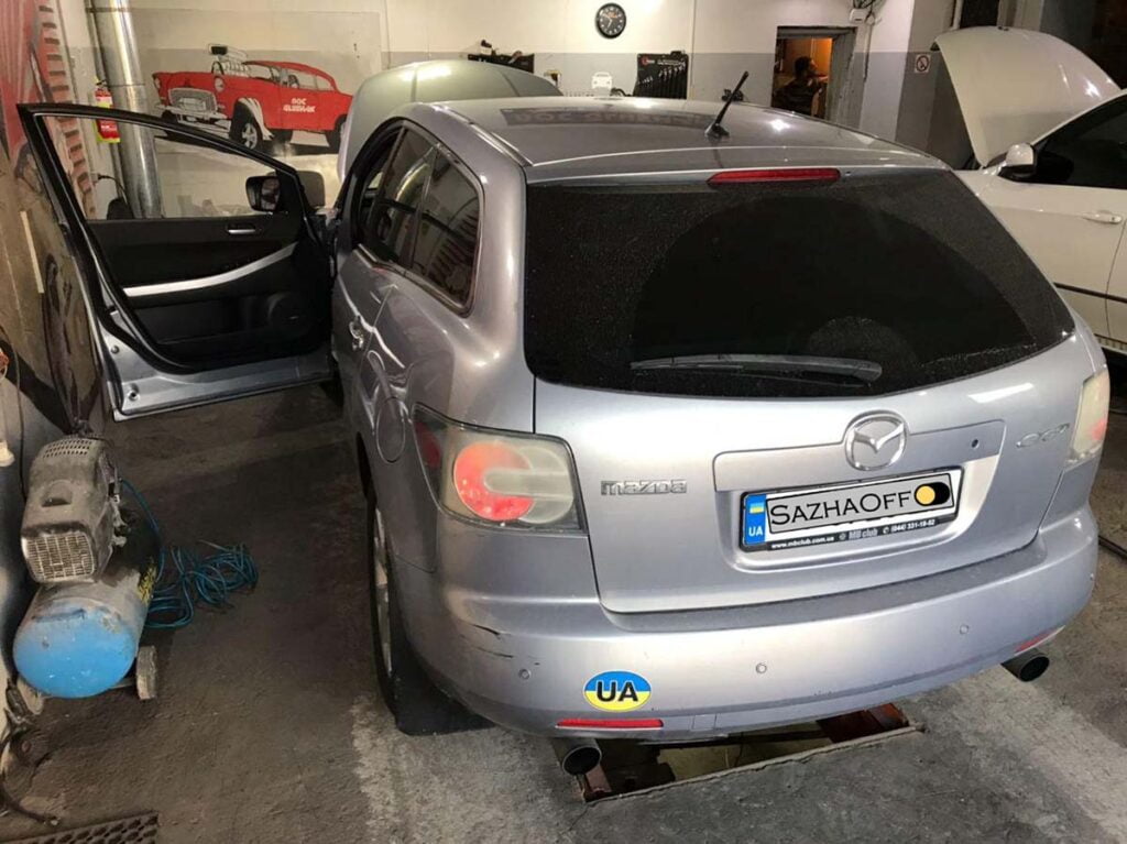 Удаление и отключение катализатора на Mazda CX7 2.3 i Turbo 2007